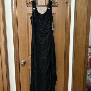 R & M Richards Bkack sparkle Formal Dress size 12